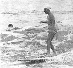 Ma Bendall surfing, Caloundra